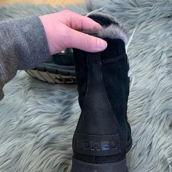 NWOT SOREL Explorer Joan Boot, Black Size 5 - Warm &amp; Cozy!‎