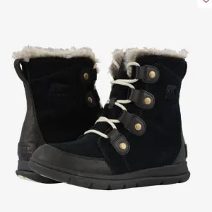 NWOT SOREL Explorer Joan Boot, Black Size 5 - Warm &amp; Cozy!‎