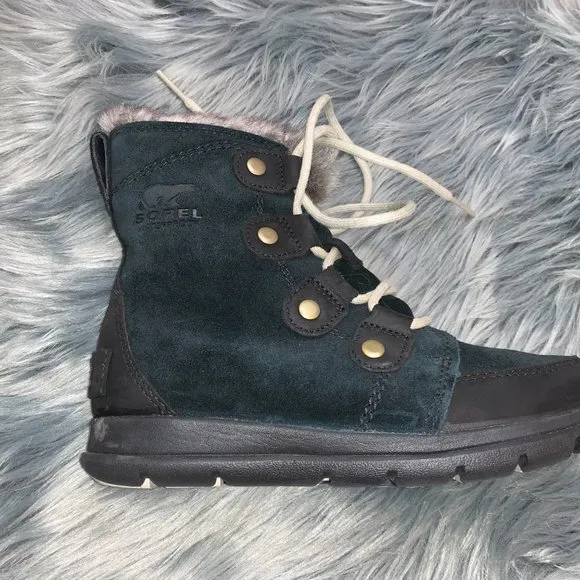NWOT SOREL Explorer Joan Boot, Black Size 5 - Warm &amp; Cozy!‎