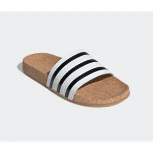 NWT Adidas Adilette Cork W Women's Size 6 made in Italy Leather Slides BA7210