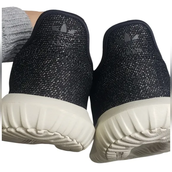 NWT Adidas Tubular Shadow Knit Black Glitter Sneakers