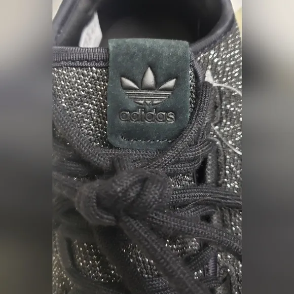 NWT Adidas Tubular Shadow Knit Black Glitter Sneakers