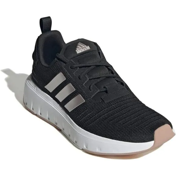 NWT adidas Women's Swift Run 23 Sneaker,Black/Champagne Metallic/White-Size 7.5