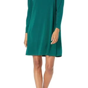 *NWT* Adrianna Papell Smocked Long Sleeve Dress, Evergreen Size S