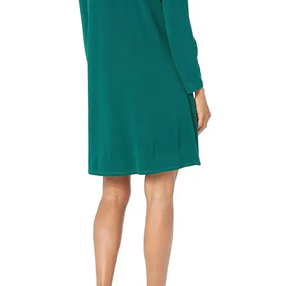 *NWT* Adrianna Papell Smocked Long Sleeve Dress, Evergreen Size S