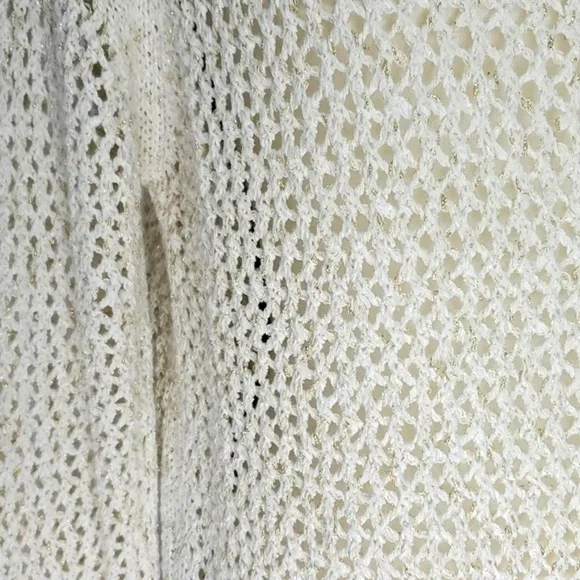 NWT All Saints Mesh Metallic Crew Sweater