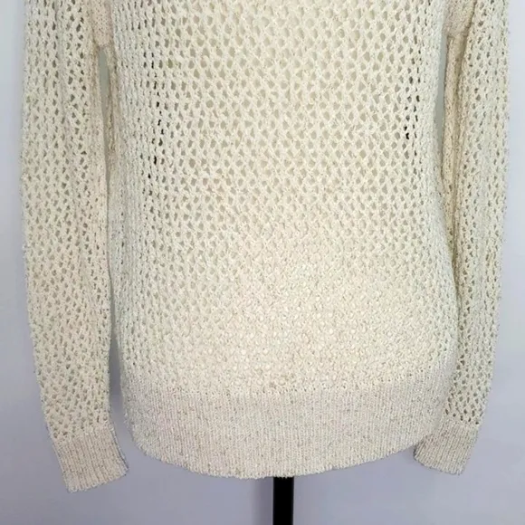 NWT All Saints Mesh Metallic Crew Sweater