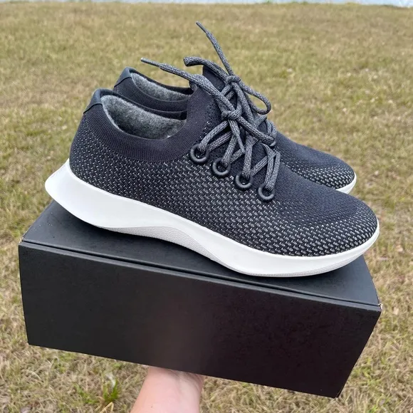 NWT Allbirds Tree Dasher Thunder Mens Sneakers Size 11.5 in Black and White