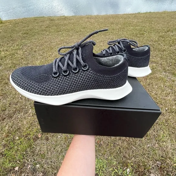 NWT Allbirds Tree Dasher Thunder Mens Sneakers Size 11.5 in Black and White