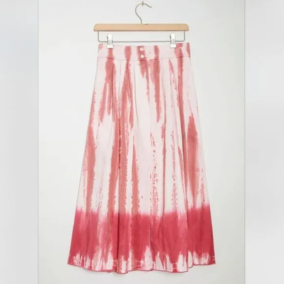 NWT Anthropologie Ansley Tie-Dye Wrap Midi Skirt | M