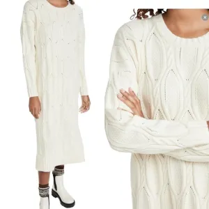 NWT Anthropologie Line &amp; Dot Ivory Camilla Sweater Dress