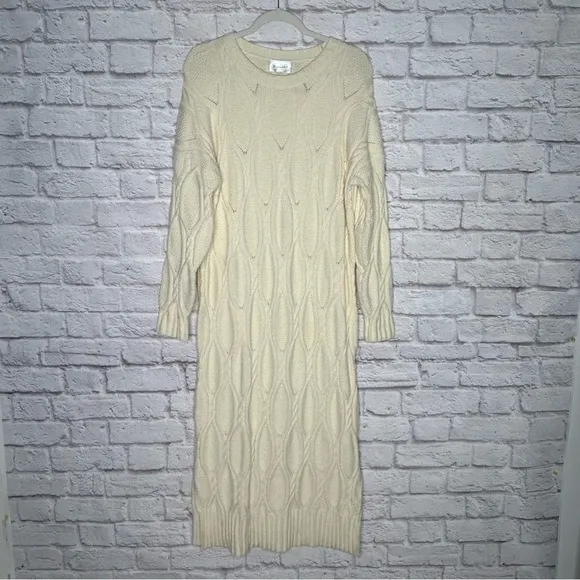 NWT Anthropologie Line &amp; Dot Ivory Camilla Sweater Dress