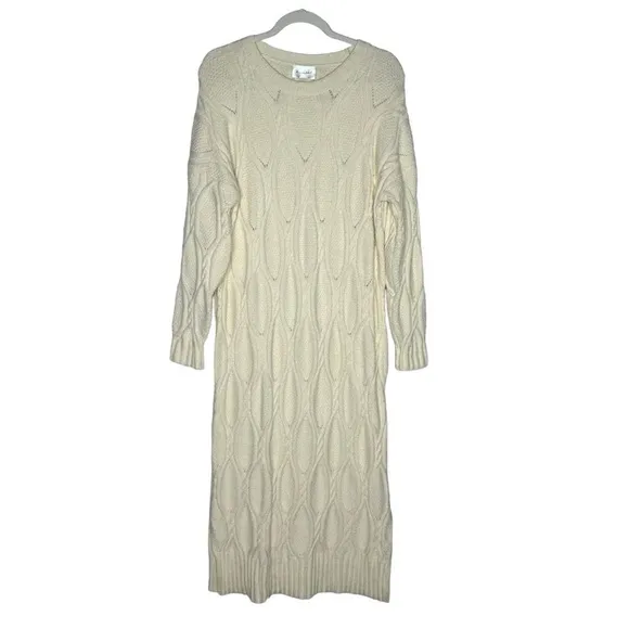 NWT Anthropologie Line &amp; Dot Ivory Camilla Sweater Dress