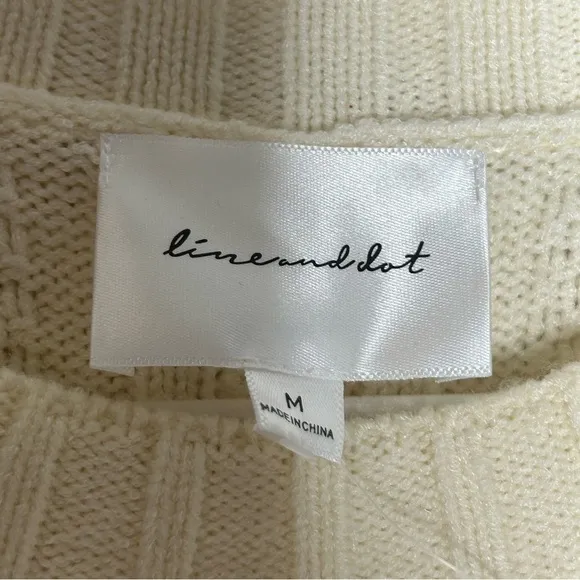 NWT Anthropologie Line &amp; Dot Ivory Camilla Sweater Dress