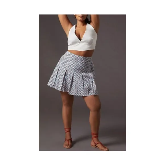 NWT Anthropologie Maeve Pleated Mini Skirt