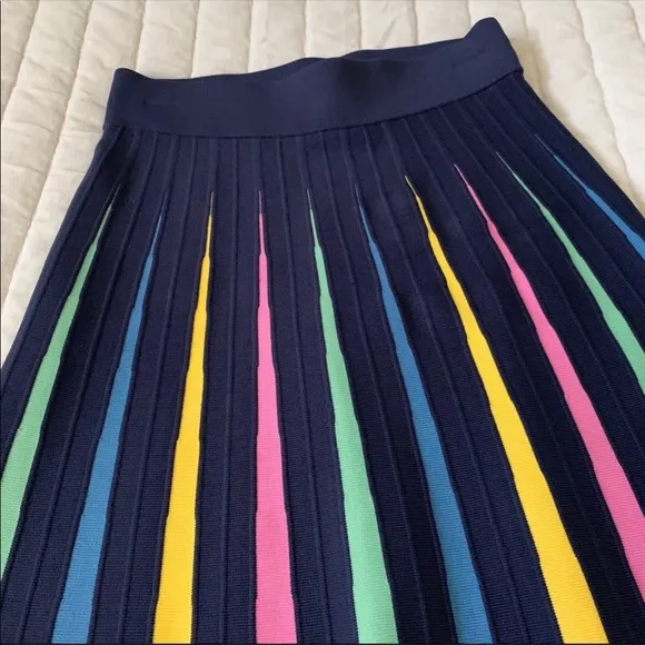 🆕NWT Anthropologie Rainbow Pleated Midi Skirt