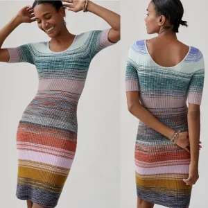 NWT Anthropologie Space-Dyed Knit Midi Dress