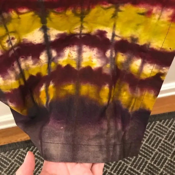 NWT Anthropologie Tiny Heidi Wrap Skirt Small tie die purple yellow green maxi