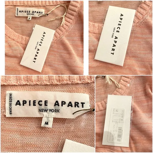 NWT Apiece Apart Long Sleeve Knit Ruffle Statement Sweater Top