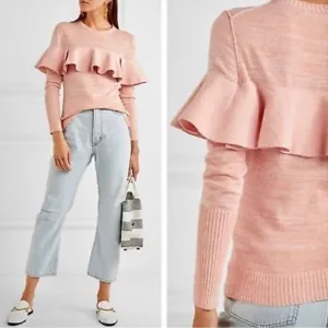 NWT Apiece Apart Long Sleeve Knit Ruffle Statement Sweater Top