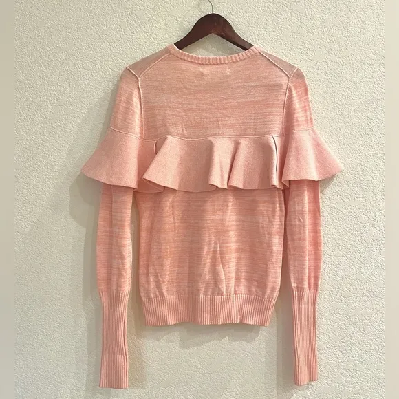 NWT Apiece Apart Long Sleeve Knit Ruffle Statement Sweater Top