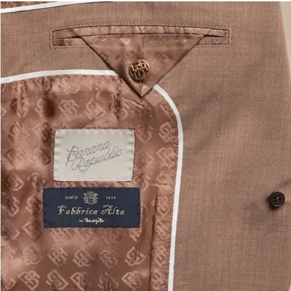 NWT! Banana Republic Heather Camel Siena Relaxed Italian Wool Blazer- TALL SIZES