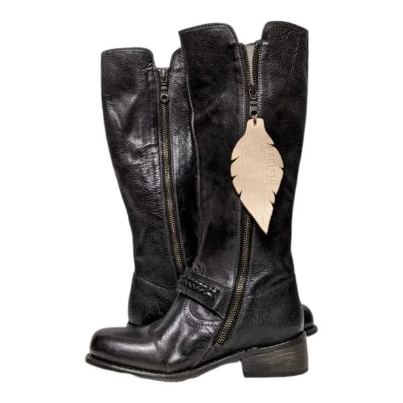 NWT BED:STU Skyla Buckle Leather Knee High Boots 6.5