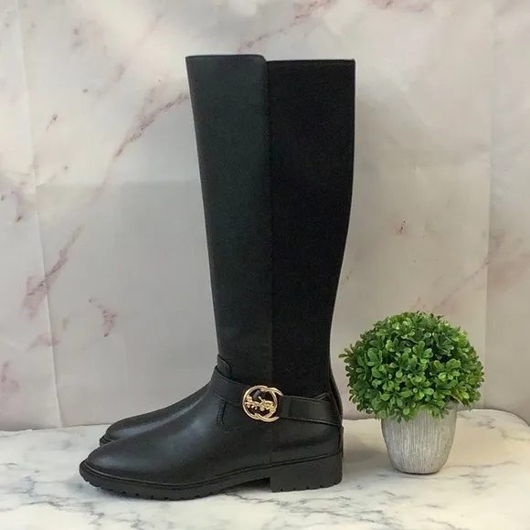NWT Coach Women's Sleek Black Knee-High Boots Size 7