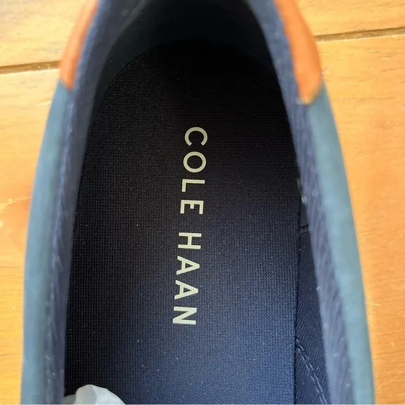 NWT Cole Haan Men’s Nantucket Deck Slip-On Navy Blue Nubuck Leather Loafers 11