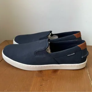 NWT Cole Haan Men’s Nantucket Deck Slip-On Navy Blue Nubuck Leather Loafers 11