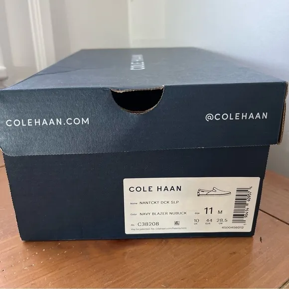 NWT Cole Haan Men’s Nantucket Deck Slip-On Navy Blue Nubuck Leather Loafers 11