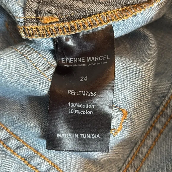 NWT [Etienne Marcel] Low Rise Relaxed Fit Distressed Denim Jeans Women’s Sz 24