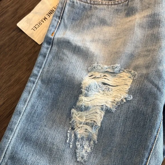 NWT [Etienne Marcel] Low Rise Relaxed Fit Distressed Denim Jeans Women’s Sz 24