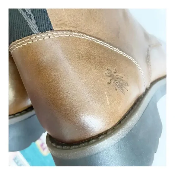 NWT Fly London Ragi Lace-Up Leather Combat Boots size 39 US8-8.5