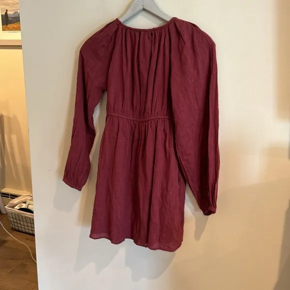 NWT Free People Summer Struttin Mini Dress or Tunic - Wild Garnet xs