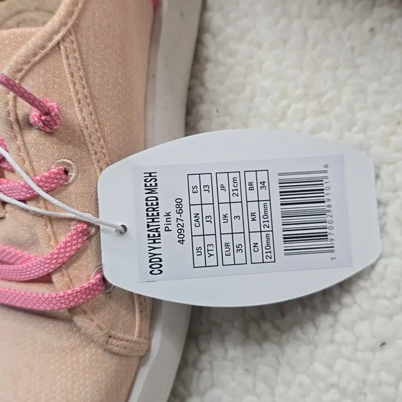 NWT Hey Dude Cody Heathered Knit Mesh Sneakers YT3 Pink