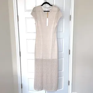 nwt HOUSE of HARLOW REvOLVE Lace Eyelet Crocheted Knit Dress