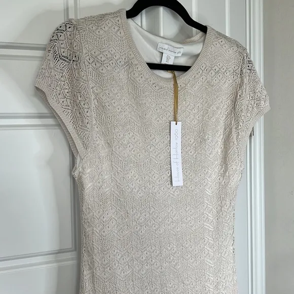 nwt HOUSE of HARLOW REvOLVE Lace Eyelet Crocheted Knit Dress