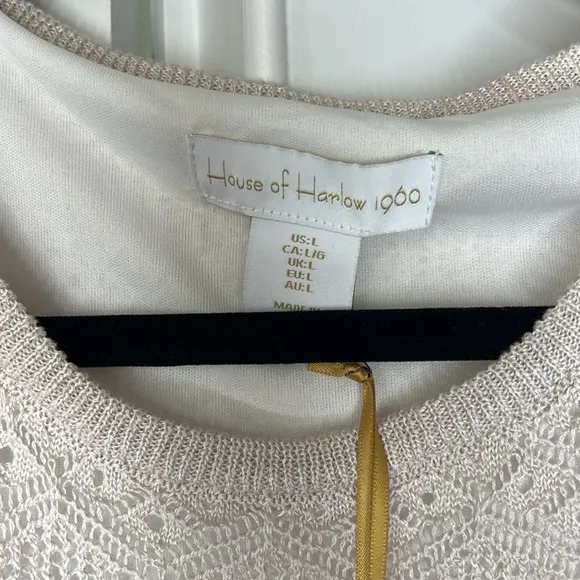 nwt HOUSE of HARLOW REvOLVE Lace Eyelet Crocheted Knit Dress