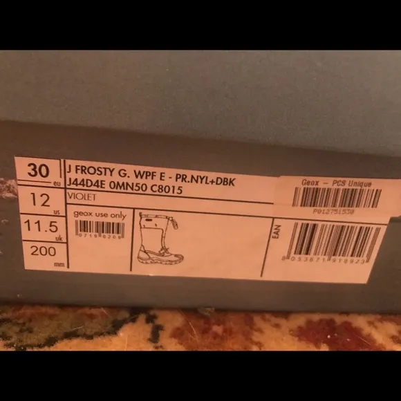 NWT Kids Winter Boots - size 12, purple