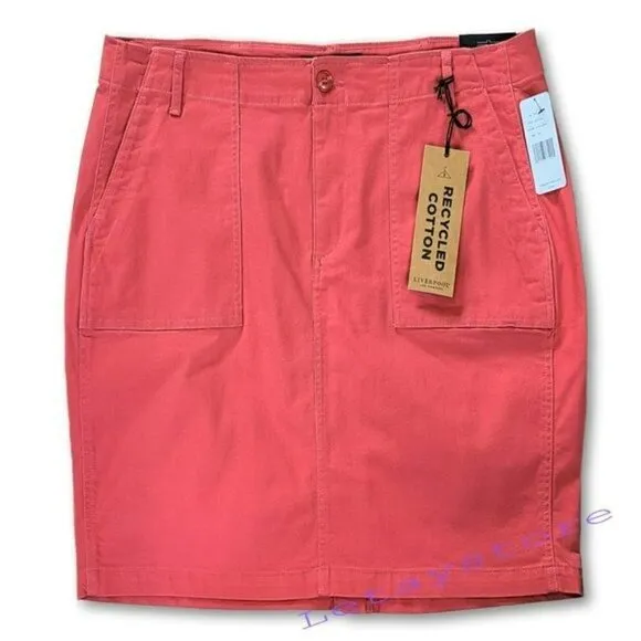 NWT Liverpool Plus Flap Pockets Utility Mini Skirt