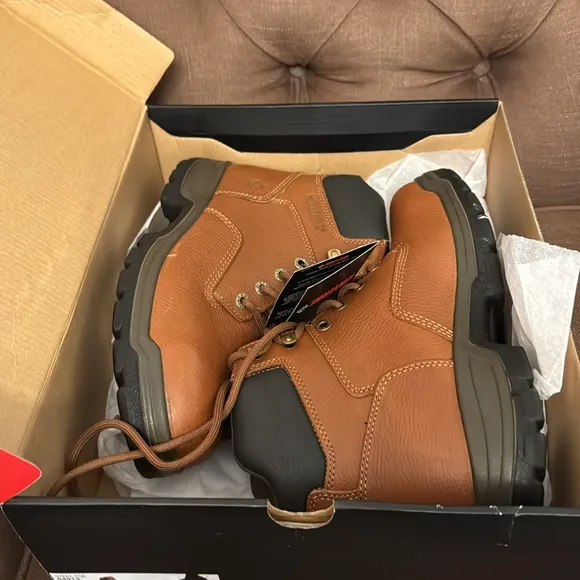 NWT MEN'S WOLVERINE DIRECT ATTACH STEEL TOE WORK BOOTS SIZE 10