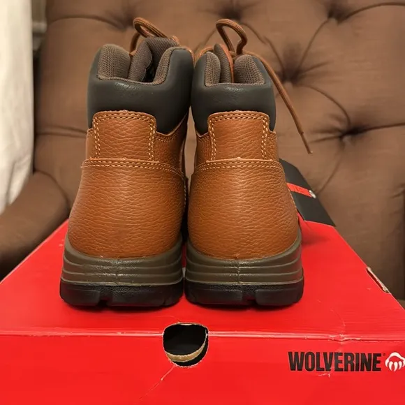 NWT MEN'S WOLVERINE DIRECT ATTACH STEEL TOE WORK BOOTS SIZE 10