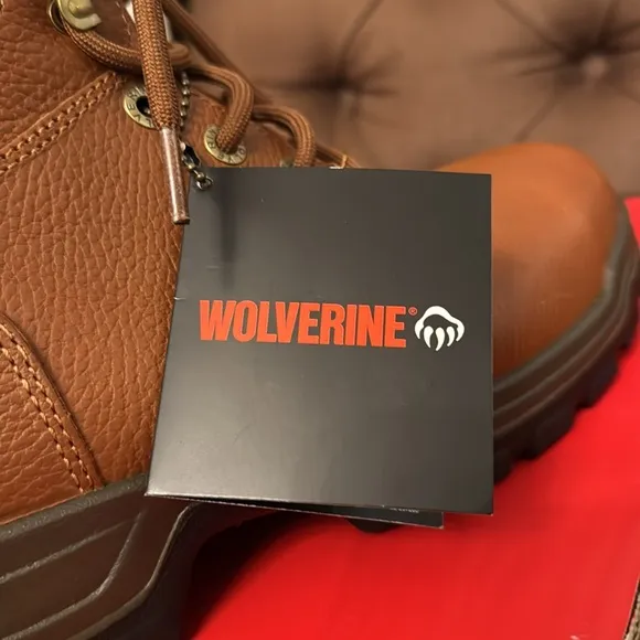 NWT MEN'S WOLVERINE DIRECT ATTACH STEEL TOE WORK BOOTS SIZE 10