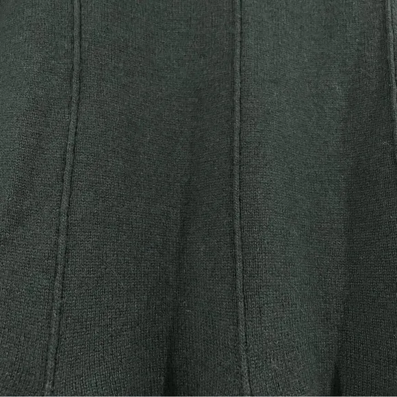 NWT Neiman Marcus 2-Ply Cashmere Peplum Blouse Sweater, Dark Holly Green, Small