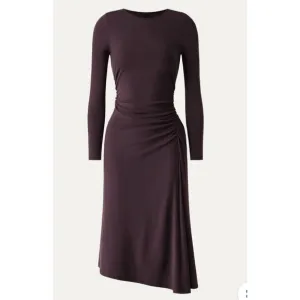 NWT OGL Light ThermalTencel Asymmetrical Midi Dress Sz Small - Sangria