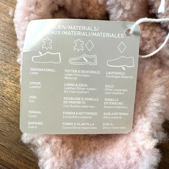 NWT Papillio Birkenstock Arizona Big Buckle Teddy Platform Crystal Rose Size 40