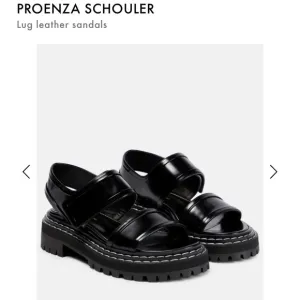 NWT Proenza Schouler Lug sole Patent Leather stitching platform slingback Sandal