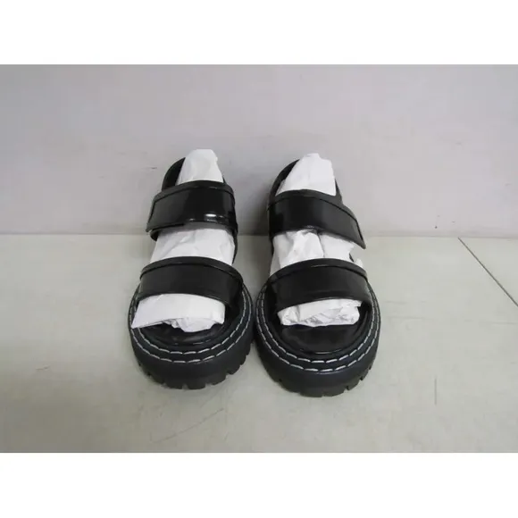 NWT Proenza Schouler Lug sole Patent Leather stitching platform slingback Sandal