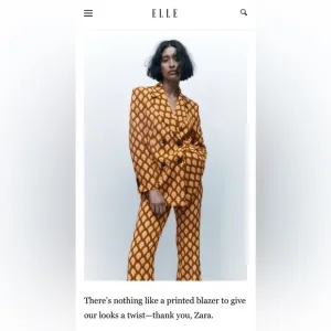 NWT RARE ZARA PRINTED DOUBLE BREASTED BLAZER/JACKET